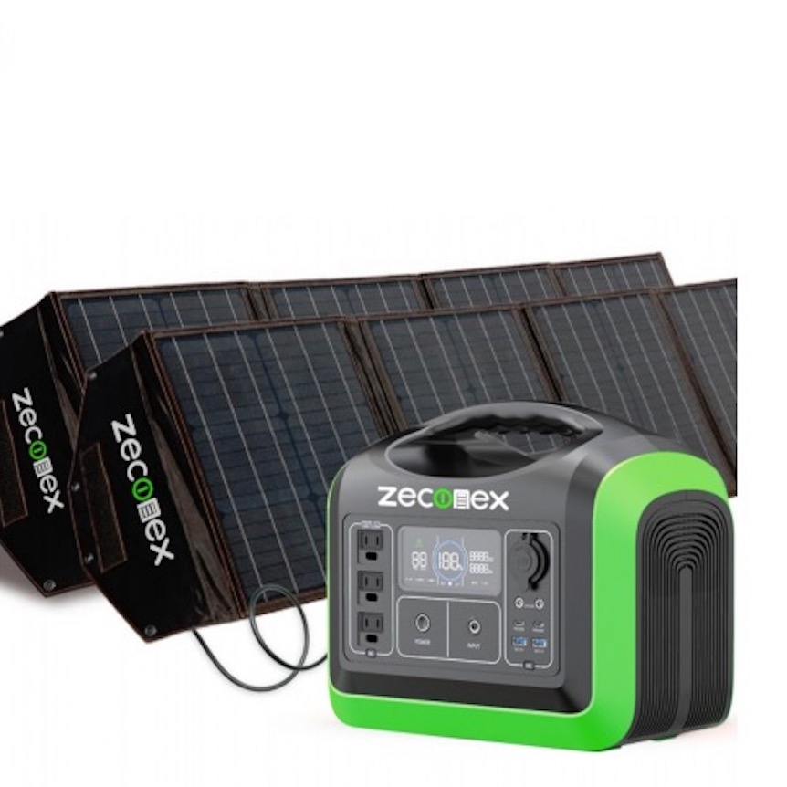 zeconex portable power station with solar generator