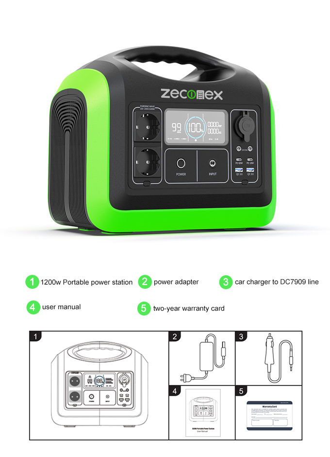 Zeconex 1200W Portable Power Station10
