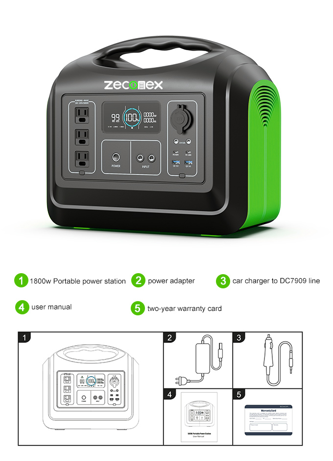 Zeconex 1800W Portable Power Station10