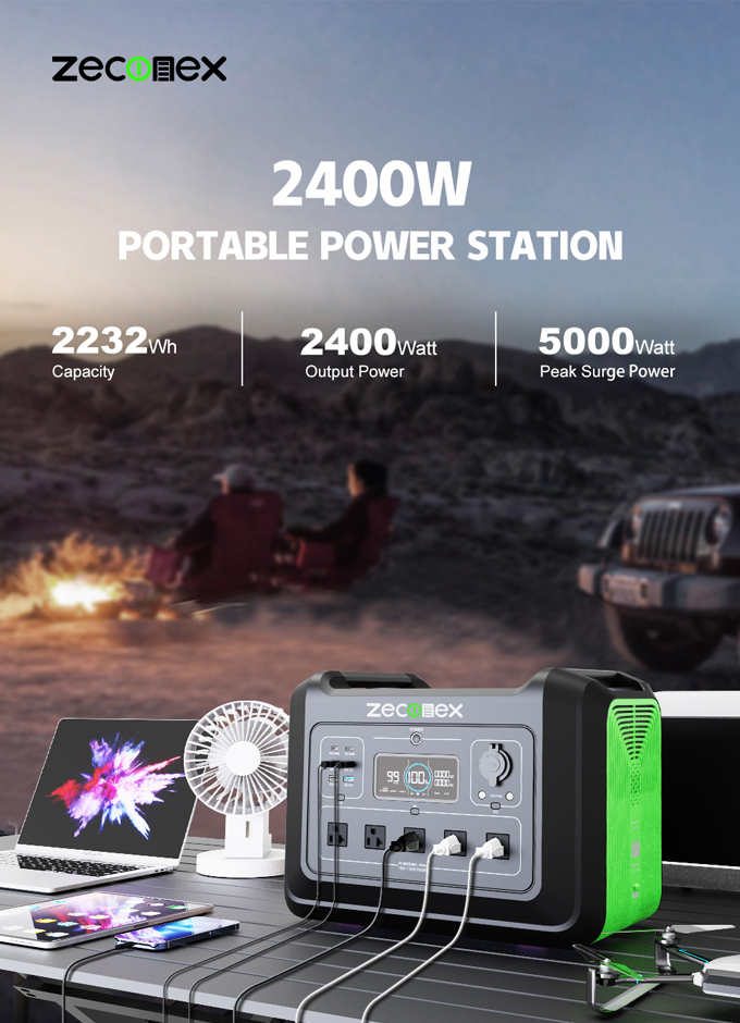 Zeconex 2400W Portable Power Station1