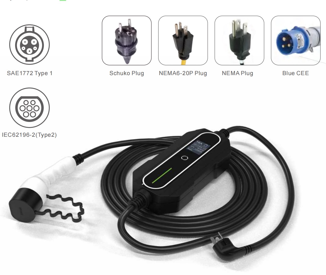 zeconex portable ev charger compatible